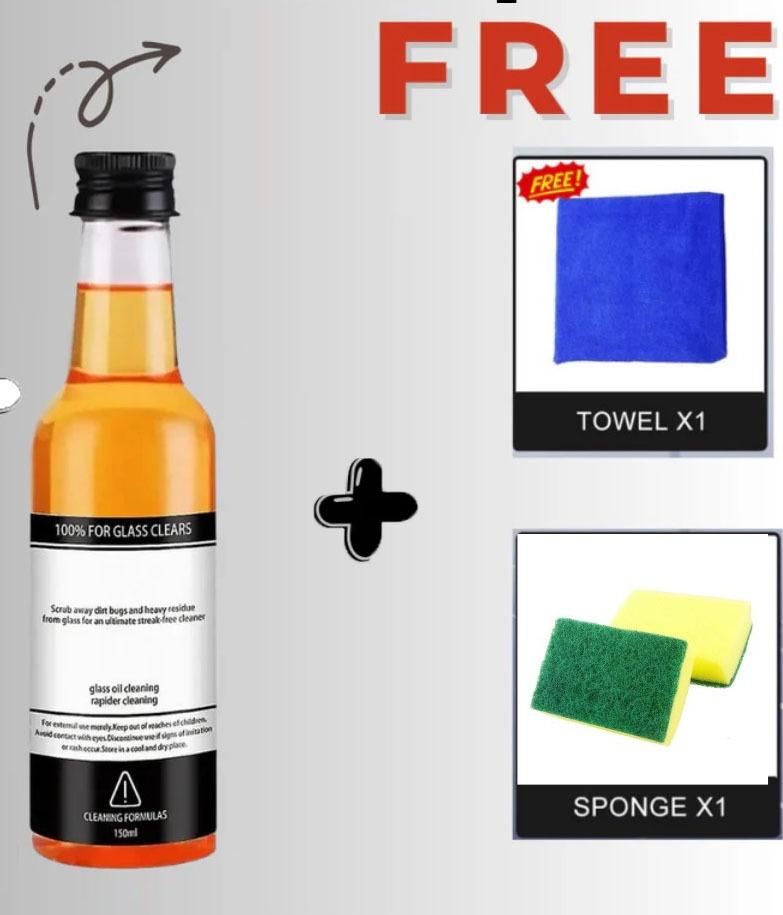 Car Glass Oil Glass Cleaning Agent Powerful Stain Remover BUY 1 GET 1 FREE