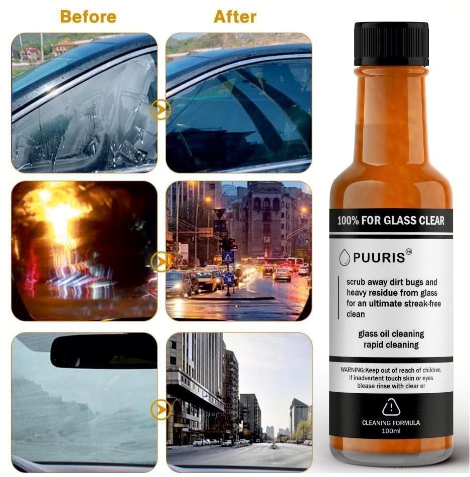 Car Glass Oil Glass Cleaning Agent Powerful Stain Remover BUY 1 GET 1 FREE