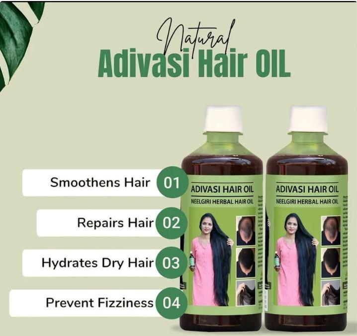 Adivasi Neelgiri Herbal Hair Oil  Buy 1 Get 1 Free (4.9/5 ⭐⭐⭐⭐⭐ 90,022 Reviews)